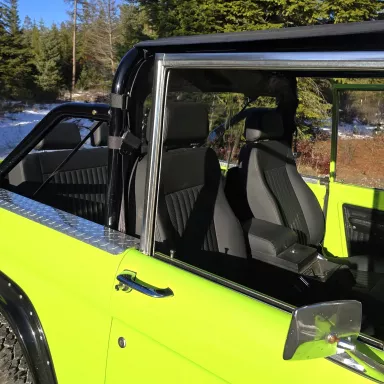 Caballo Seats Kit | Front & Rear Set | Pleated Black | 66-77 Ford Bronco