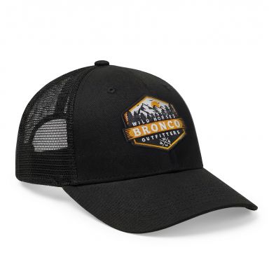 Snapback Trucker Hat | Black | WILD HORSES Mountain Logo