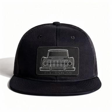 Snapback Flat Bill Trucker Hat | Black | WILD HORSES Silhouette Logo