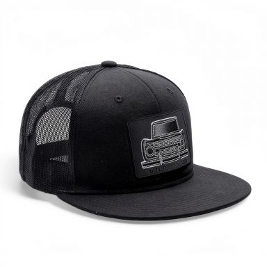 Snapback Flat Bill Trucker Hat | Black | WILD HORSES Silhouette Logo