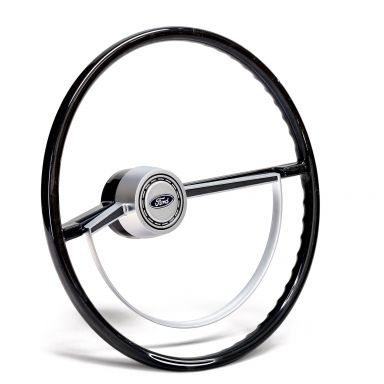 Steering Wheel + Half Moon Satin Horn Ring | 66-73 Ford Bronco