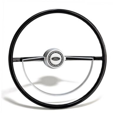 Steering Wheel + Half Moon Satin Horn Ring | 66-73 Ford Bronco