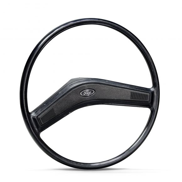 Steering Wheel + Black Horn Bar | OE Type | 74-77 Bronco, 71-77 Ford Truck