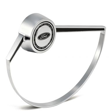 Satin Horn Button with Ring | OE Steering Wheel | 66-73 Ford Bronco