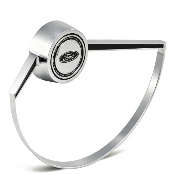 Satin Horn Button with Ring | OE Steering Wheel | 66-73 Ford Bronco