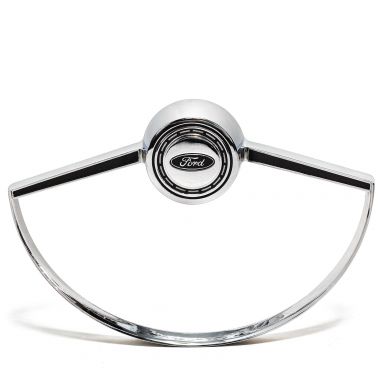 Chrome Horn Button with Ring | OE Steering Wheel | 66-73 Ford Bronco