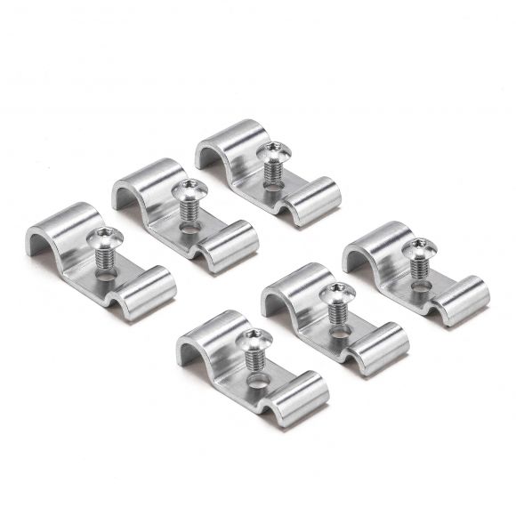 Brake and Fuel Line Frame Mount Clips | Stainless Steel | Set of 6