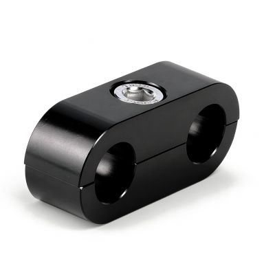 Billet Hose Separator Clamp | Black Anodized | 7/16 inch ID