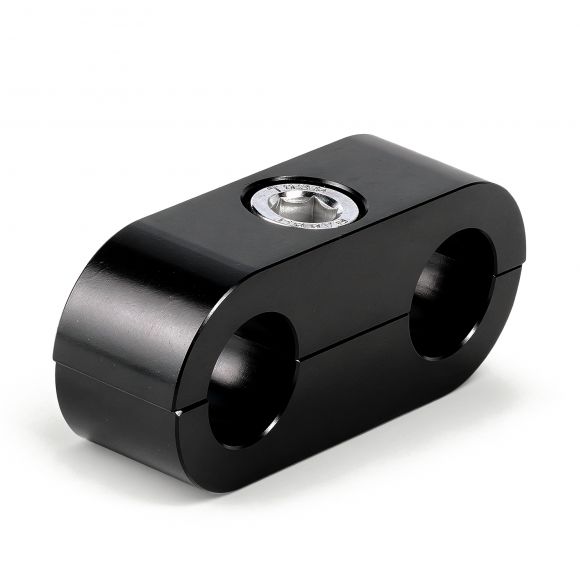 Billet Hose Separator Clamp | Black Anodized | 7/16 inch ID