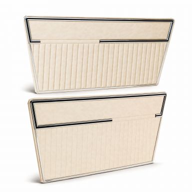 Deluxe Vinyl Door Panels | Parchment, Pair | 1968-77 Ford Bronco