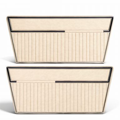 Deluxe Vinyl Door Panels | Parchment, Pair | 1968-77 Ford Bronco
