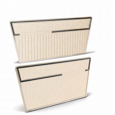Deluxe Vinyl Door Panels | Parchment, Pair | 1968-77 Ford Bronco