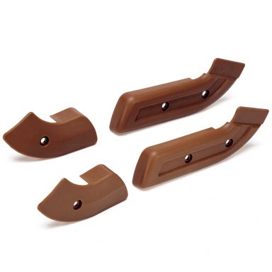 Front Bucket Seat Hinge Covers | Ginger | 1968-77 Ford Bronco