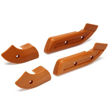 Front Bucket Seat Hinge Covers | Ginger | 1968-77 Ford Bronco