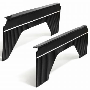 Interior Quarter Panel Trim Inserts | OE Type, Pair , Black Vinyl | 1966-76 Ford Bronco