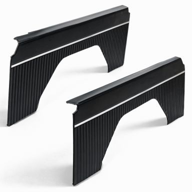 Interior Quarter Panel Trim Inserts | OE Type, Black Vinyl, Pair | 1977 Ford Bronco