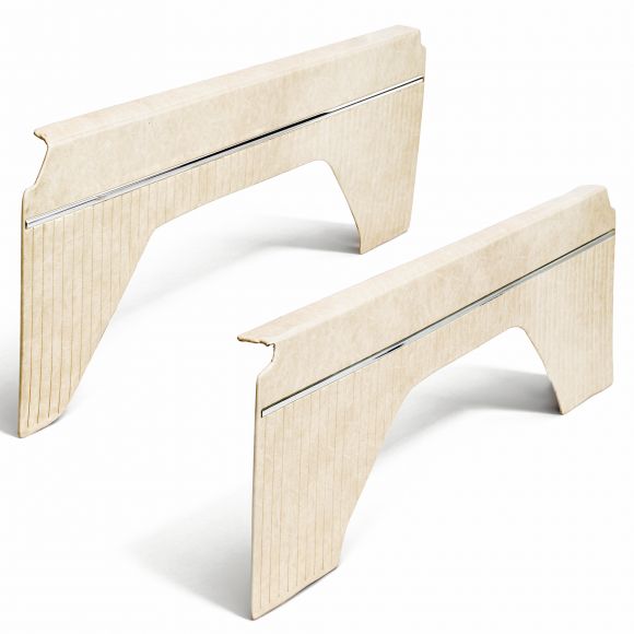 Interior Quarter Panel Trim Inserts | OE Type, Pair , Parchment Vinyl | 66-76 Ford Bronco