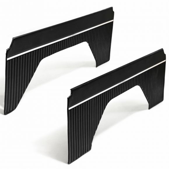 Interior Quarter Panel Trim Inserts | No Top, Black Vinyl, Pair | 1966-76 Ford Bronco