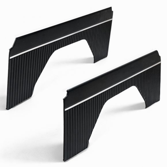 Interior Quarter Panel Trim Inserts | No Top, Black Vinyl, Pair | 1977 Ford Bronco