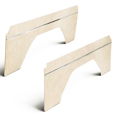 Interior Quarter Panel Trim Inserts | No Top, Pair , Parchment Vinyl | 1977 Ford Bronco