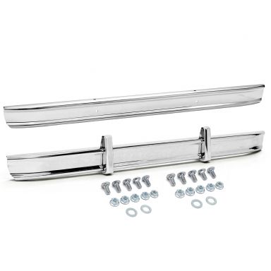 Stock Chrome Bumpers + Bumperettes | Pair | 1966-77 Ford Bronco