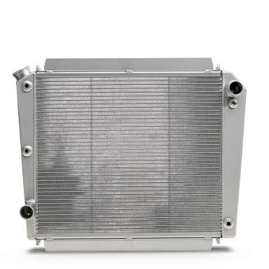 Aluminum Radiator for Coyote Swap | Auto Trans Cooler | 1966-77 Ford Bronco