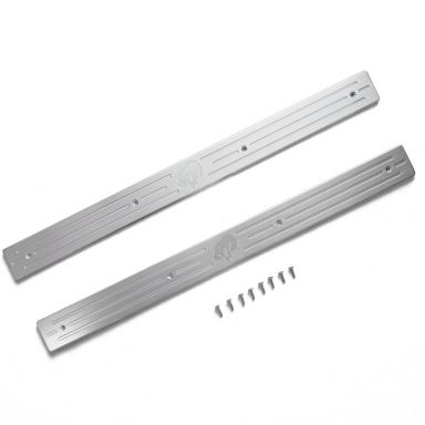 Route 66 Billet Door Sill Plates | Silver | 1966-77 Ford Bronco