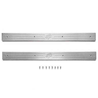 Route 66 Billet Door Sill Plates | Silver | 1966-77 Ford Bronco