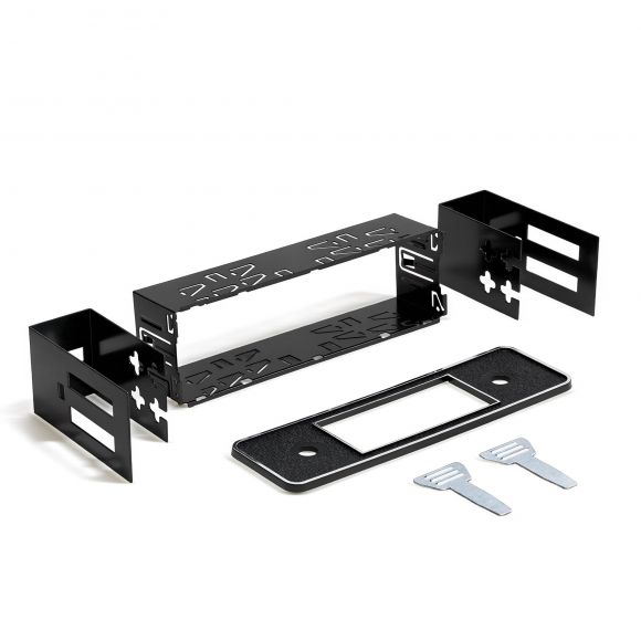 RetroSound Single DIN Dash Repair Kit | Black w/ Chrome Trim