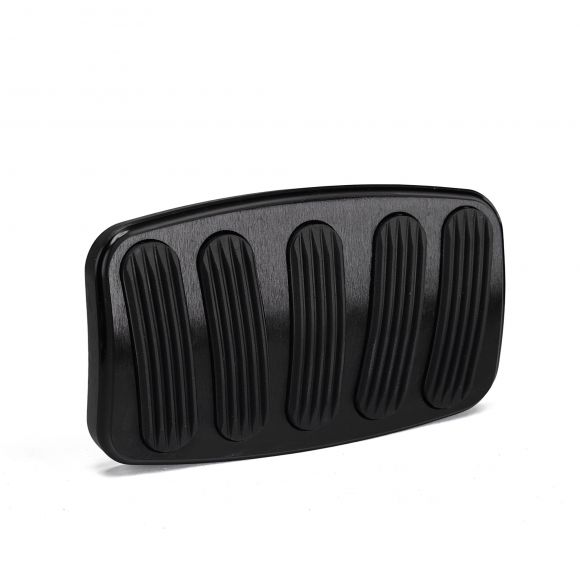 Lokar Black Billet Power Brake Pedal Pad | A/T, Large | 76-96 Bronco, 73-96 Ford Truck