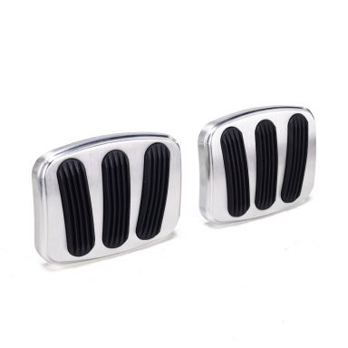 Lokar Billet Brake & Clutch Pedal Pads | 66-96 Bronco, 63-96 Ford Truck