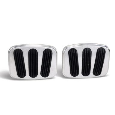 Lokar Billet Brake & Clutch Pedal Pads | 66-96 Bronco, 63-96 Ford Truck