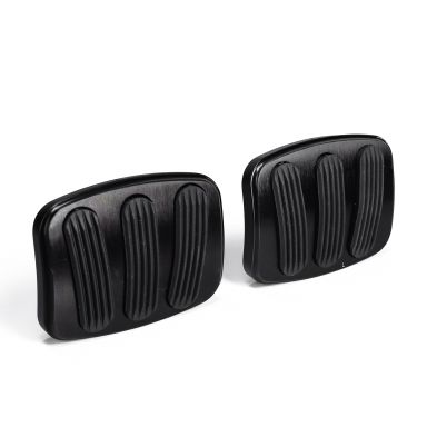 Lokar Black Billet Brake & Clutch Pedal Pads | 66-96 Bronco, 63-96 Ford Truck