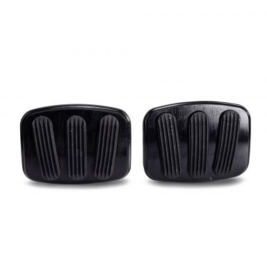Lokar Black Billet Brake & Clutch Pedal Pads | 66-96 Bronco, 63-96 Ford Truck
