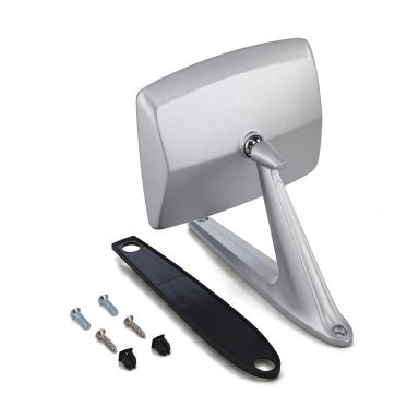 Door Side Mirror | Silver Satin | 1968-79 Bronco, 1967-79 Ford Truck