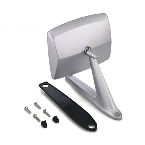 Door Side Mirror | Silver Satin | 1968-79 Bronco, 1967-79 Ford Truck