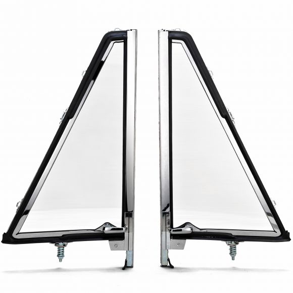 Chrome Vent Windows | PAIR | 1968-77 Ford Bronco - also fits 1966-67