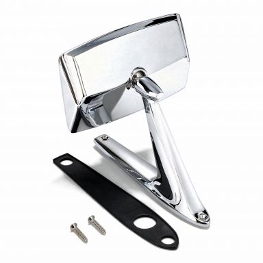 Door Side Mirror | Chrome, Convex Glass | 1967 Ford Bronco
