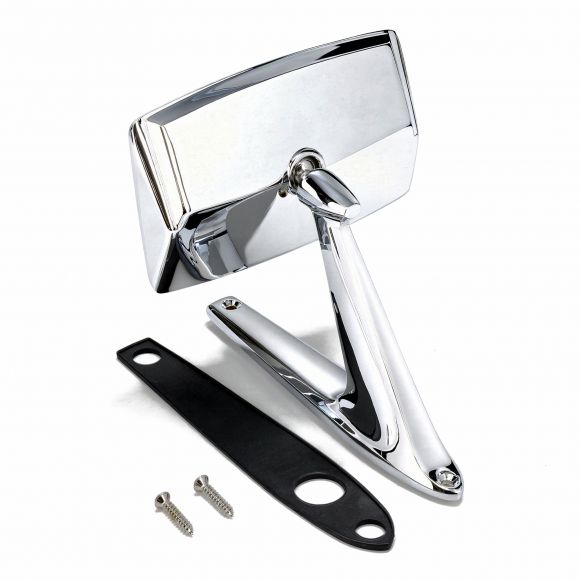 Door Side Mirror | Chrome, Convex Glass | 1967 Ford Bronco