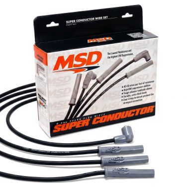 MSD 8.5mm Super Conductor Spark Plug Wires Set | Black | 31193