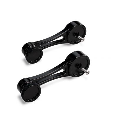 Premium Black Billet Window Crank Handles + Billet Knobs | Pair | 68-79 Ford Bronco & Truck