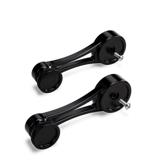 Premium Black Billet Window Crank Handles + Billet Knobs | Pair | 68-79 Ford Bronco & Truck