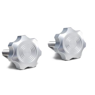 'Route 66' Billet Aluminum Windshield Knobs | Pair | 1966-77 Ford Bronco