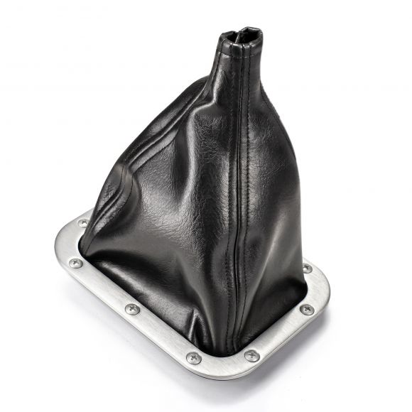 Lokar Shifter Boot + Ring Set | Rectangular | Brushed Aluminum Trim Ring