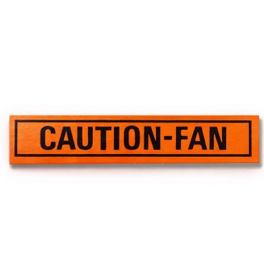 Caution Fan Sticker Decal | 66-96 Bronco, 64-96 Ford Truck