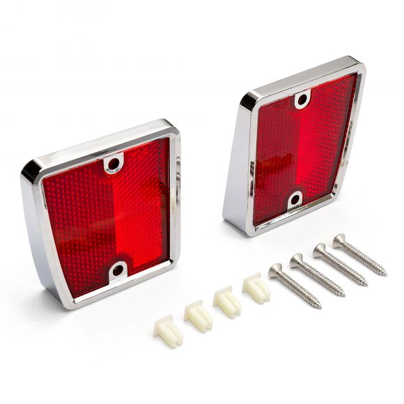 Red Rear Reflectors | Pair | 1970-77 Bronco, 1970-72 Ford Truck