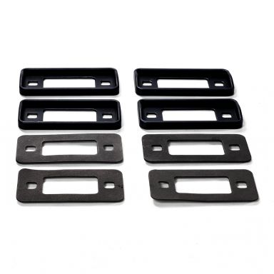 Premium Billet Aluminum Side Marker Surround Kit | Black - Set of Four | 1970-77 Ford Bronco