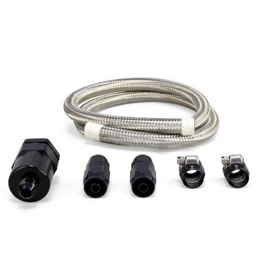 Stainless Mechanical Fuel Pump to Carb Hose Kit + Filter | 1966-77 Ford Bronco