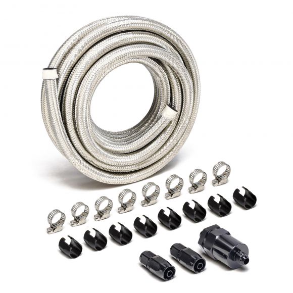 Stainless Fuel Hose Kit | Dual Tank with Under Seat Switch | 1966-77 Ford Bronco