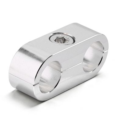 Billet Aluminum Dual Hose Separator Clamp | 1/2 inch ID